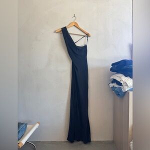 St. Agni Sophia Drape Dress - Black, size S